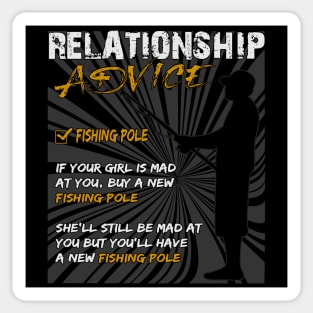 Relationship Advice Fishing Girl Sticker